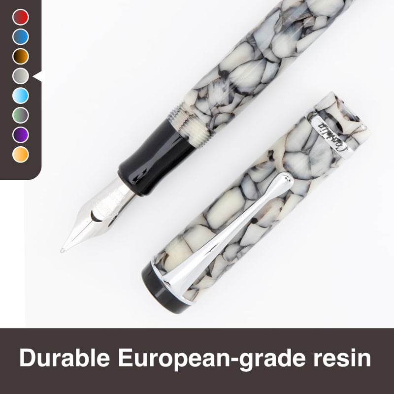 Conklin Duragraph Fountain Pen Cracked Ice - Extra Fine Nib, Precision Writing Instrument with Unique Design - Image 5